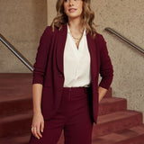 Merit Blazer in Wine Smart Crepe