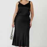 Soho Cami in Black Satin