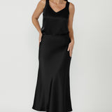 Soho Cami in Black Satin