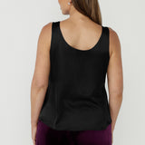 Soho Cami in Black Satin