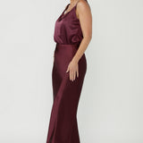 Soho Cami in Bordeaux Satin