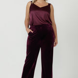 Soho Cami in Bordeaux Satin