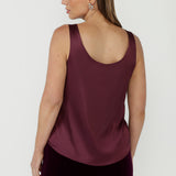 Soho Cami in Bordeaux Satin