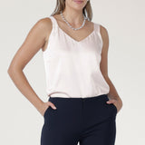 Soho Cami in Oyster Satin