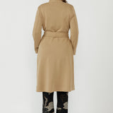 Timeless Sorel Trench Coat crafted from stretch Modal fabric with elegant tailoring, buggy back lining and a versatile belted silhouette, proudly made in Australia.