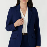 Longline Jacket in French Navy