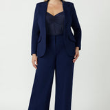 Wide Leg Pant in French Navy