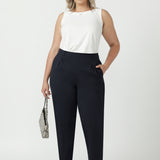 Tapered Leg Pant in Charcoal