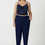 Tapered Leg Pant in French Navy