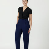 Tapered Leg Pant in French Navy