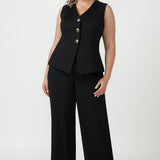V-neck Vest in Black