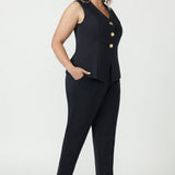 Tapered Leg Pant in Charcoal