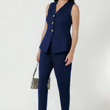 V-neck Vest in French Navy