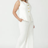 V-neck Vest in Ivory