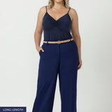Wide Leg Pant in French Navy