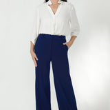 Wide Leg Pant in French Navy