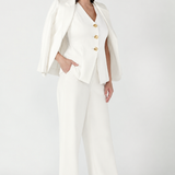 V-neck Vest in Ivory