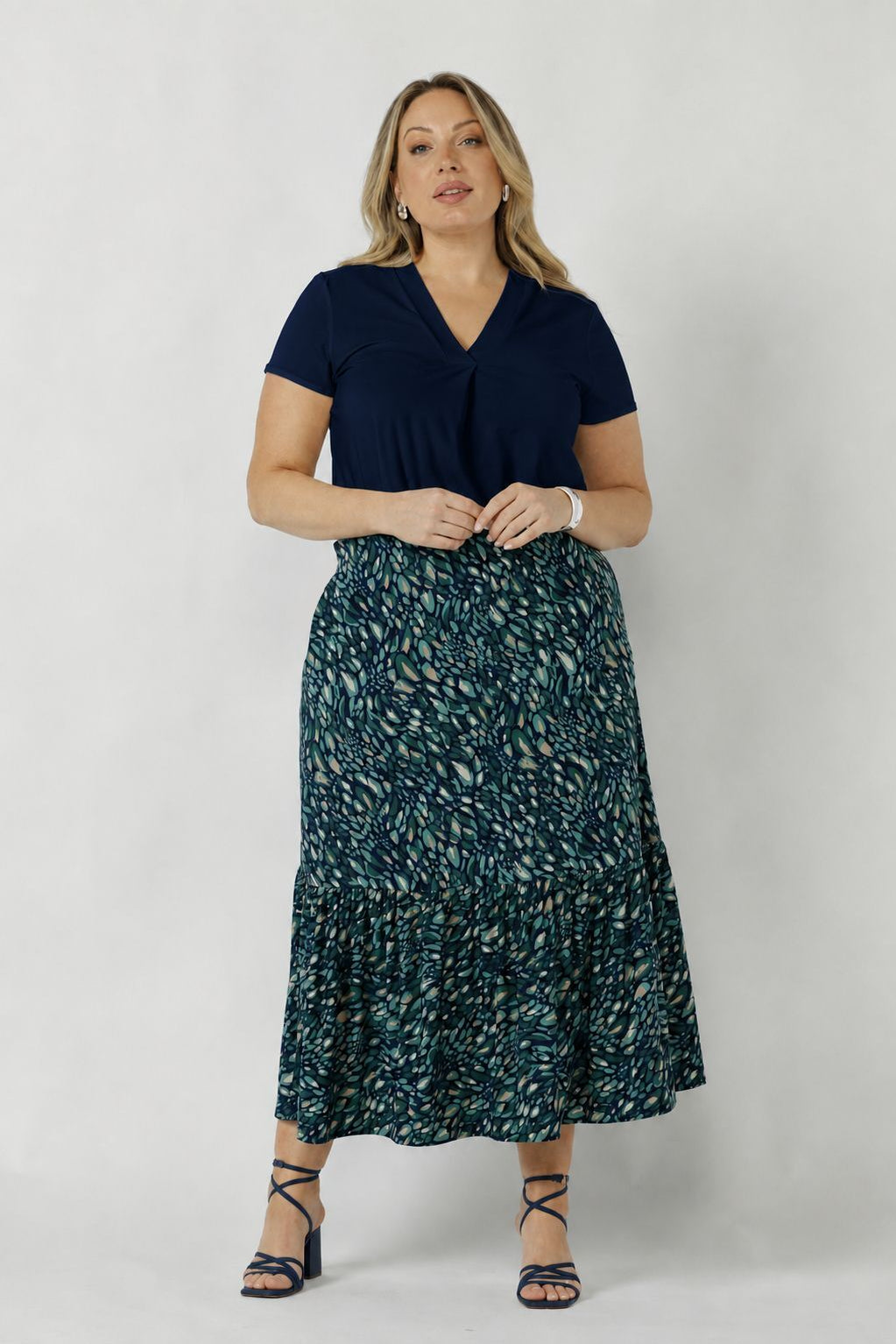 Tova Skirt in Jade Stone