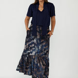 Tova Skirt in Smokey Feathers