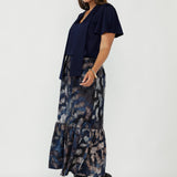 Tova Skirt in Smokey Feathers