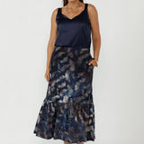 Tova Skirt in Smokey Feathers
