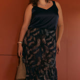 Tova Skirt in Smokey Feathers