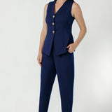 Tapered Leg Pant in French Navy