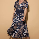 Nicolle Wrap Dress in Untamed