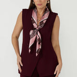 Vienna Vest in Wine Smart Crepe