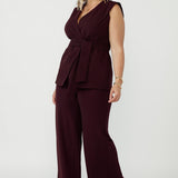 Vienna Vest in Wine Smart Crepe
