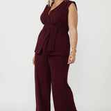 Vienna Vest in Wine Smart Crepe