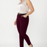 Corbin Pant in Wine Smart Crepe