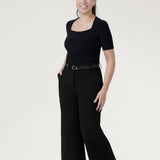 Wide Leg Pant in Black