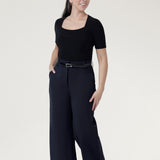 Wide Leg Pant in Charcoal