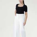 Wide Leg Pant in Ivory