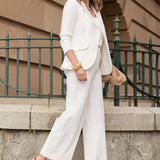 Wide Leg Pant in Ivory