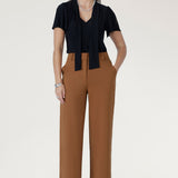 Wide Leg Pant in Toffee