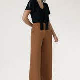 Wide Leg Pant in Toffee