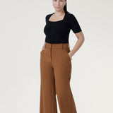 Wide Leg Pant in Toffee