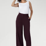 Wide Leg Pant in Wine