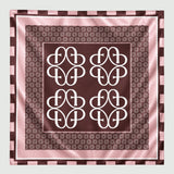 Fleur Collective Luxe Silk Scarf - Wine/Cocoa