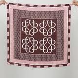Fleur Collective Luxe Silk Scarf - Wine/Cocoa
