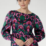 Zara Top in Garden Fantasia Stretch Silk