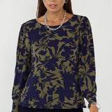 Zara Top in Midnight Botanica