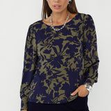 Zara Top in Midnight Botanica