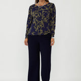 Zara Top in Midnight Botanica