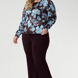 Zara Top in Plum Dispersia Stretch Silk