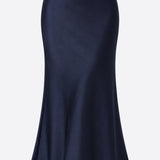 Zero Waste - Manhattan Maxi Skirt in Ink Satin