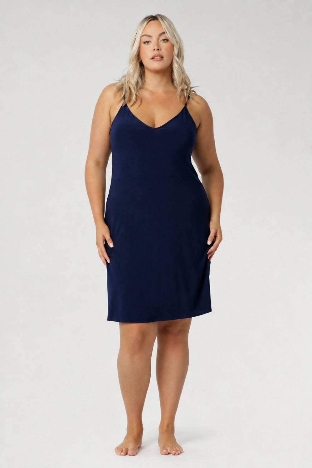 Myah Reversible Mini Slip in Navy