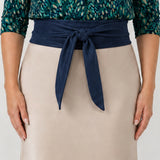 Obi Belt in Bluestone Suede
